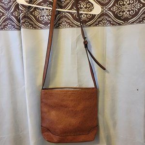 Brown Faux Leather CrossBody